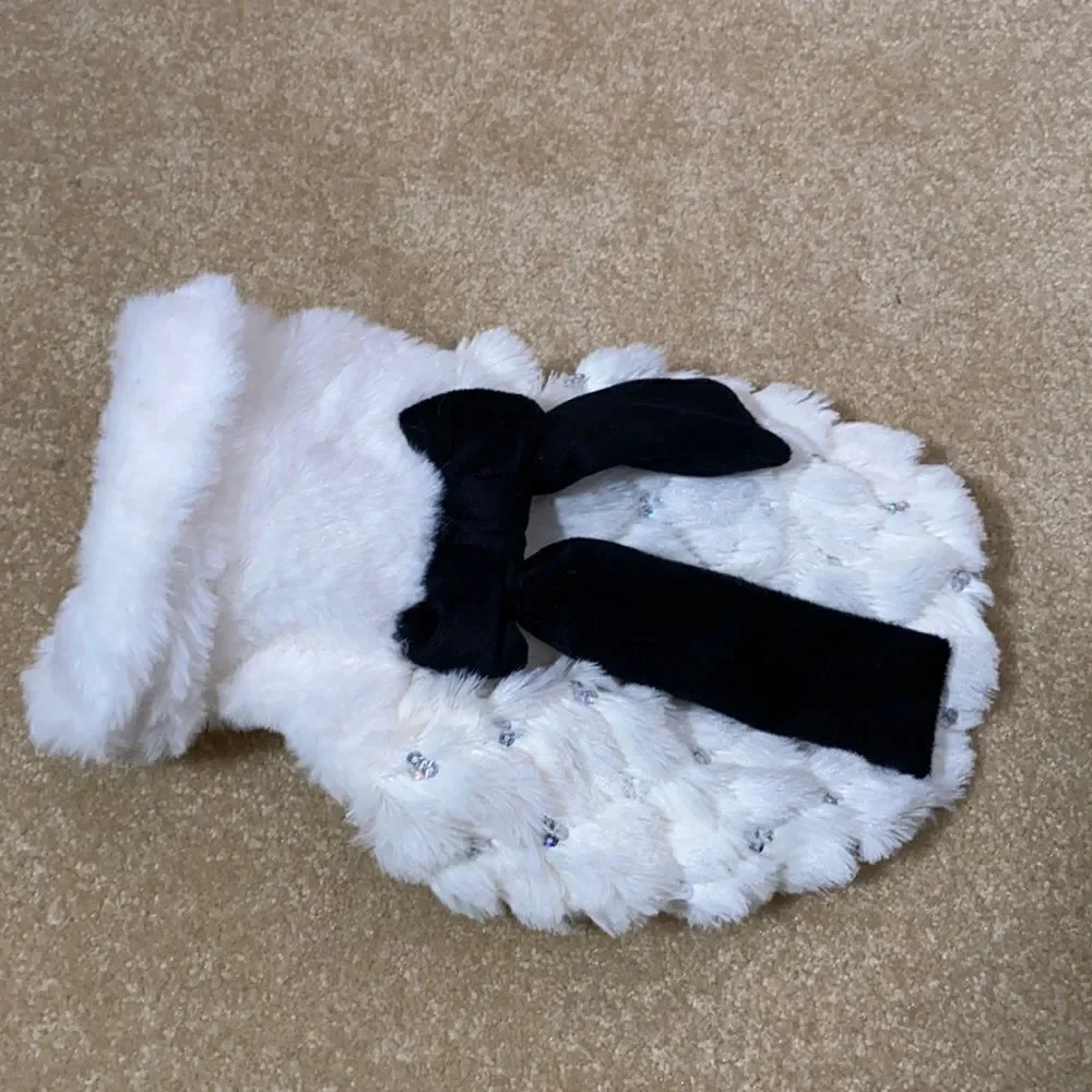 Dog Coat with Sparkles and Bow Size S NWT